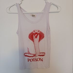 Local Lab White and Red Snake Print Tank Top